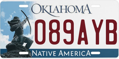 OK license plate 089AYB