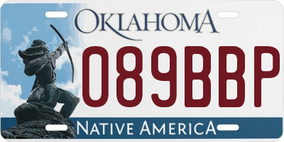 OK license plate 089BBP