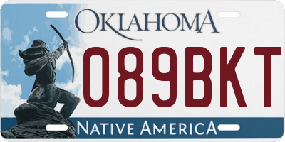 OK license plate 089BKT