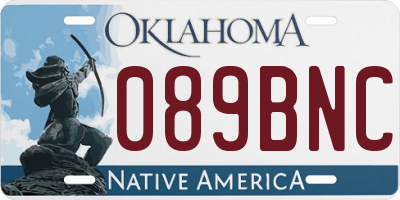 OK license plate 089BNC