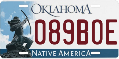 OK license plate 089BOE
