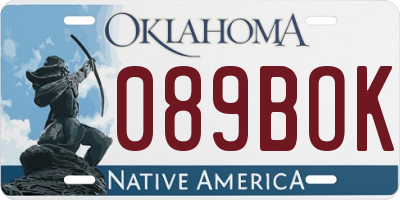 OK license plate 089BOK
