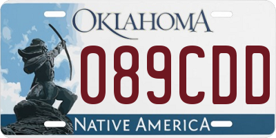 OK license plate 089CDD
