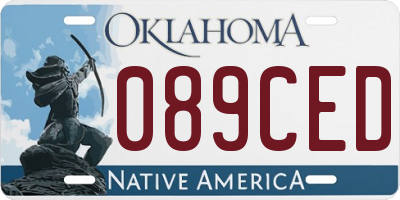 OK license plate 089CED