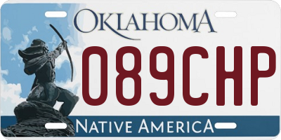 OK license plate 089CHP