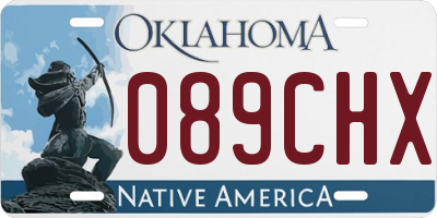 OK license plate 089CHX