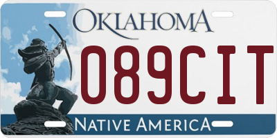 OK license plate 089CIT