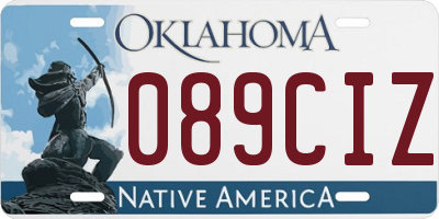 OK license plate 089CIZ