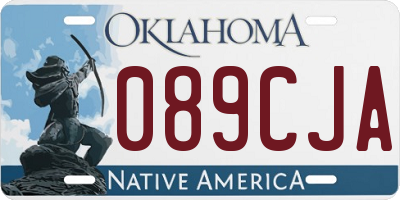 OK license plate 089CJA