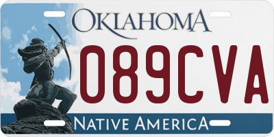 OK license plate 089CVA