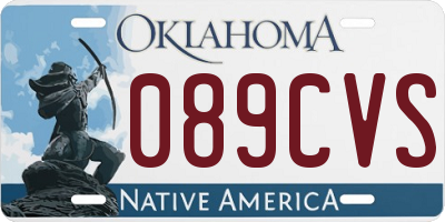 OK license plate 089CVS