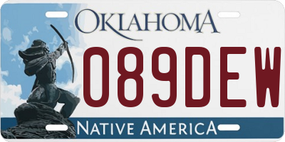 OK license plate 089DEW
