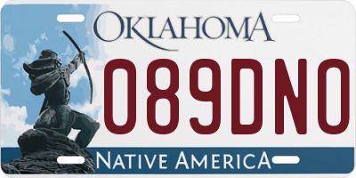 OK license plate 089DNO