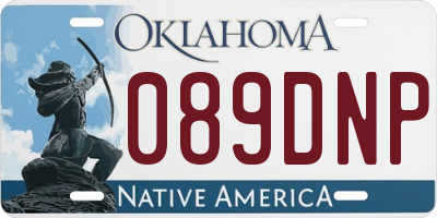 OK license plate 089DNP