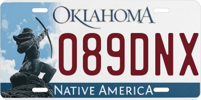 OK license plate 089DNX