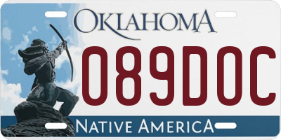 OK license plate 089DOC
