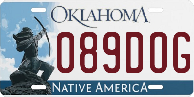 OK license plate 089DOG