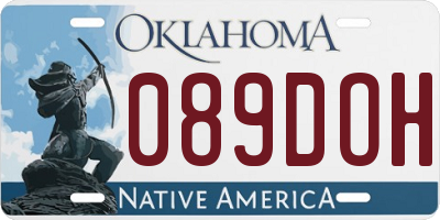 OK license plate 089DOH