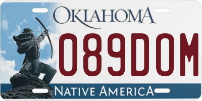 OK license plate 089DOM