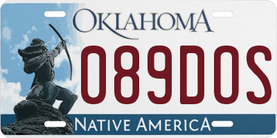 OK license plate 089DOS