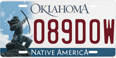 OK license plate 089DOW