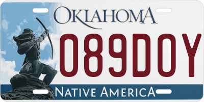 OK license plate 089DOY