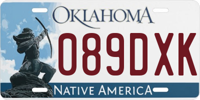 OK license plate 089DXK