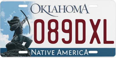 OK license plate 089DXL