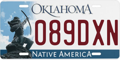 OK license plate 089DXN
