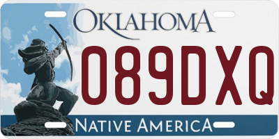 OK license plate 089DXQ