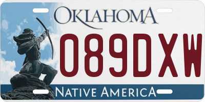 OK license plate 089DXW
