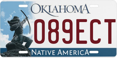 OK license plate 089ECT