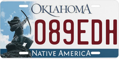 OK license plate 089EDH