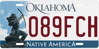 OK license plate 089FCH