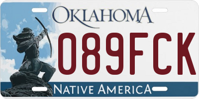 OK license plate 089FCK