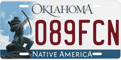 OK license plate 089FCN