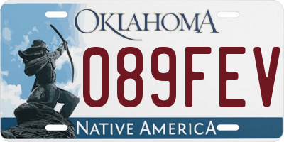 OK license plate 089FEV
