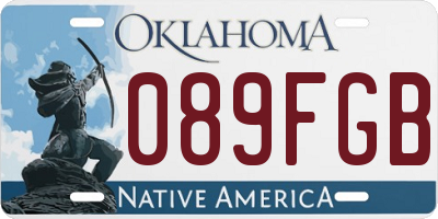 OK license plate 089FGB