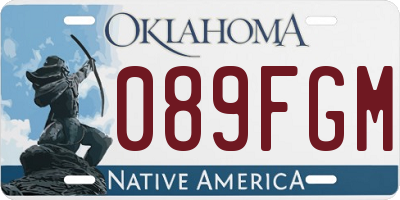 OK license plate 089FGM