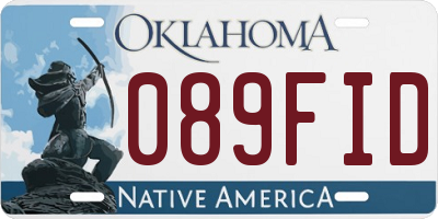 OK license plate 089FID