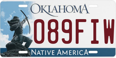 OK license plate 089FIW