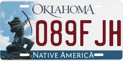 OK license plate 089FJH