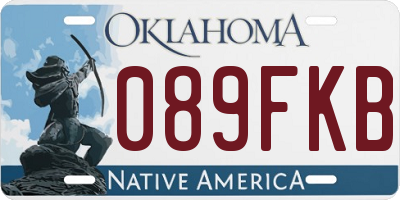 OK license plate 089FKB