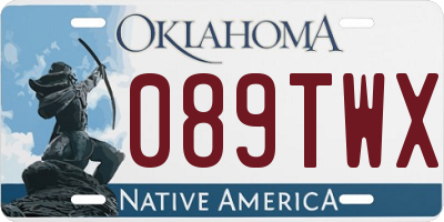 OK license plate 089TWX