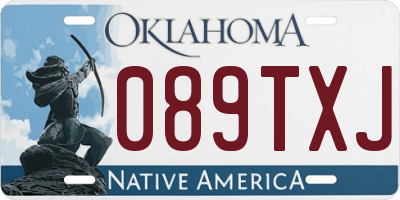 OK license plate 089TXJ