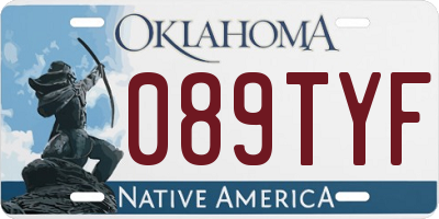 OK license plate 089TYF