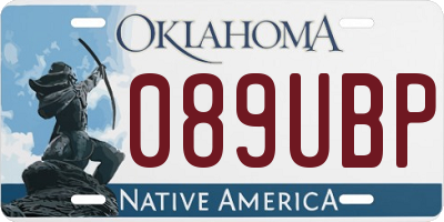 OK license plate 089UBP