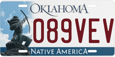 OK license plate 089VEV
