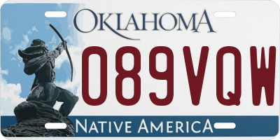 OK license plate 089VQW