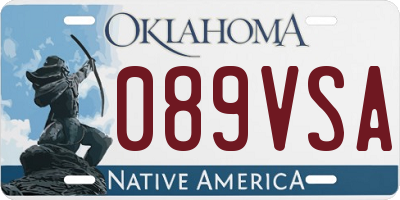 OK license plate 089VSA